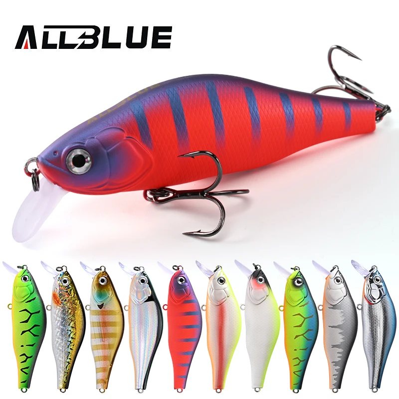 ALLBLUE HUNCH 105SP SR señuelo de pesca Shad 105mm 28,5g suspendido Wobbler Minnow 1-1,5 M cebo de plástico duro Artificial aparejos de Lucio