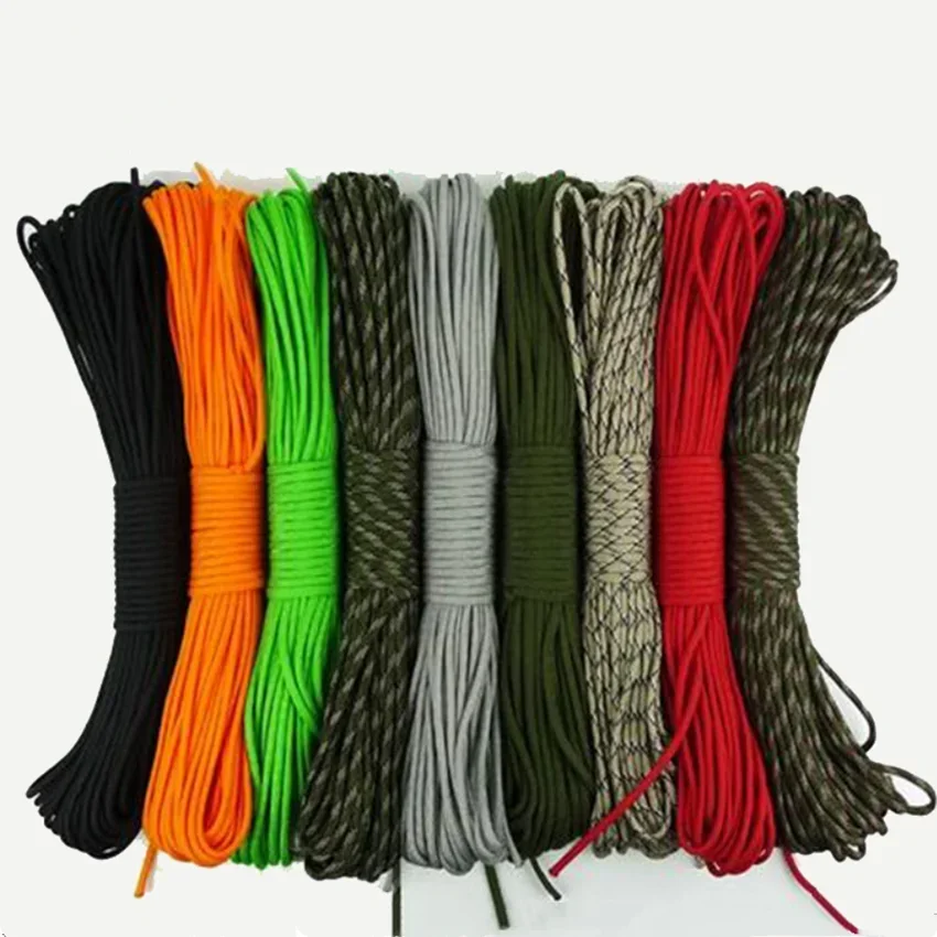 Cuerda de paracaídas Paracord de 9 núcleos y 4mm, cuerda de seguridad de rescate de emergencia al aire libre, multifuncional, escalada, Camping, senderismo, tendedero - imagen 5