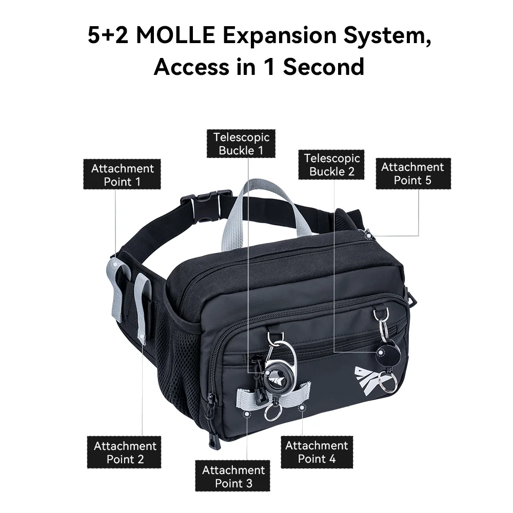 Riñonera KastKing, bolsa de almacenamiento de aparejos impermeable con cinturón ajustable, riñonera de pesca para hombres, Señuelos de Pesca, bolsas para exteriores - imagen 2