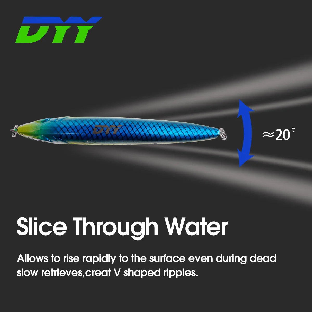 DYY-señuelo de pesca de lápiz Stickbait de aguja, Wobblers de hundimiento, cebo duro Artificial de fundición larga para Lucio, 9cm, 18g - imagen 5