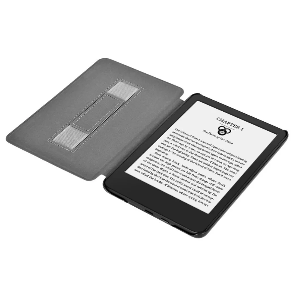 Handsteun e-Reader Case Auto Wake/Sleep Acryl Smart Cover Leer voor Kindle Paperwhite 5 (11e generatie 2021) 6,8 inch - imagen 2