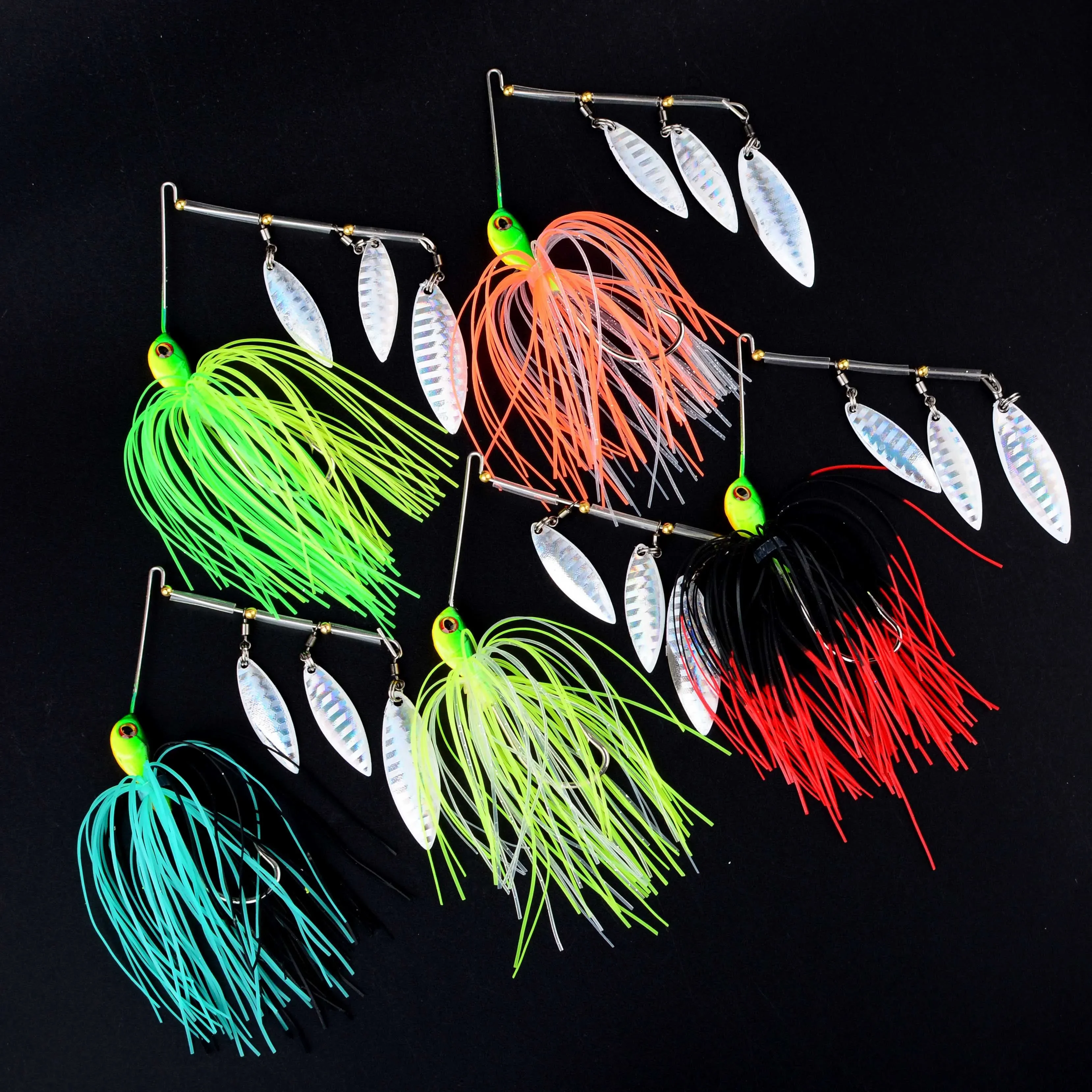 5 uds cebo giratorio Bass jig Chatter cebo señuelo de pesca chatterbait Kit de pesca Wobblers para aparejos de pesca de lubina - imagen 5