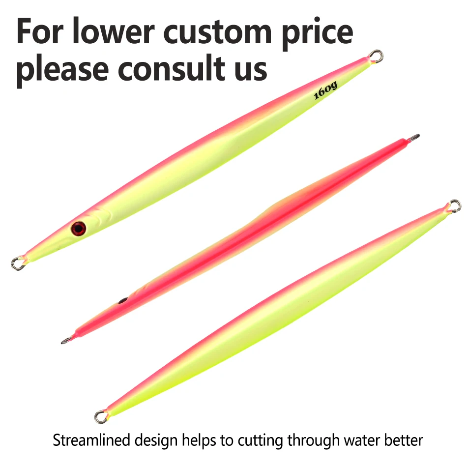 MOOKZZ-señuelo de pesca Jigjing de Metal, 60G, 80G, 100G, 160G, 180G, 200g, 250g, 280G, 300G, nuevo - imagen 3