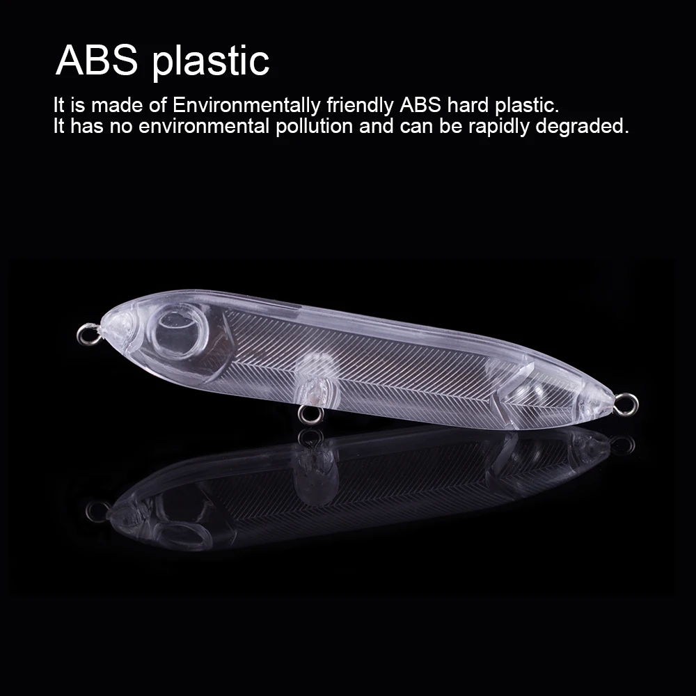 Hanlin-señuelo de pesca sin pintar, sonajeros artificiales de plástico duro, cebo flotante en blanco, aparejos de lubina, 10/20 piezas, 10CM/10G - imagen 5