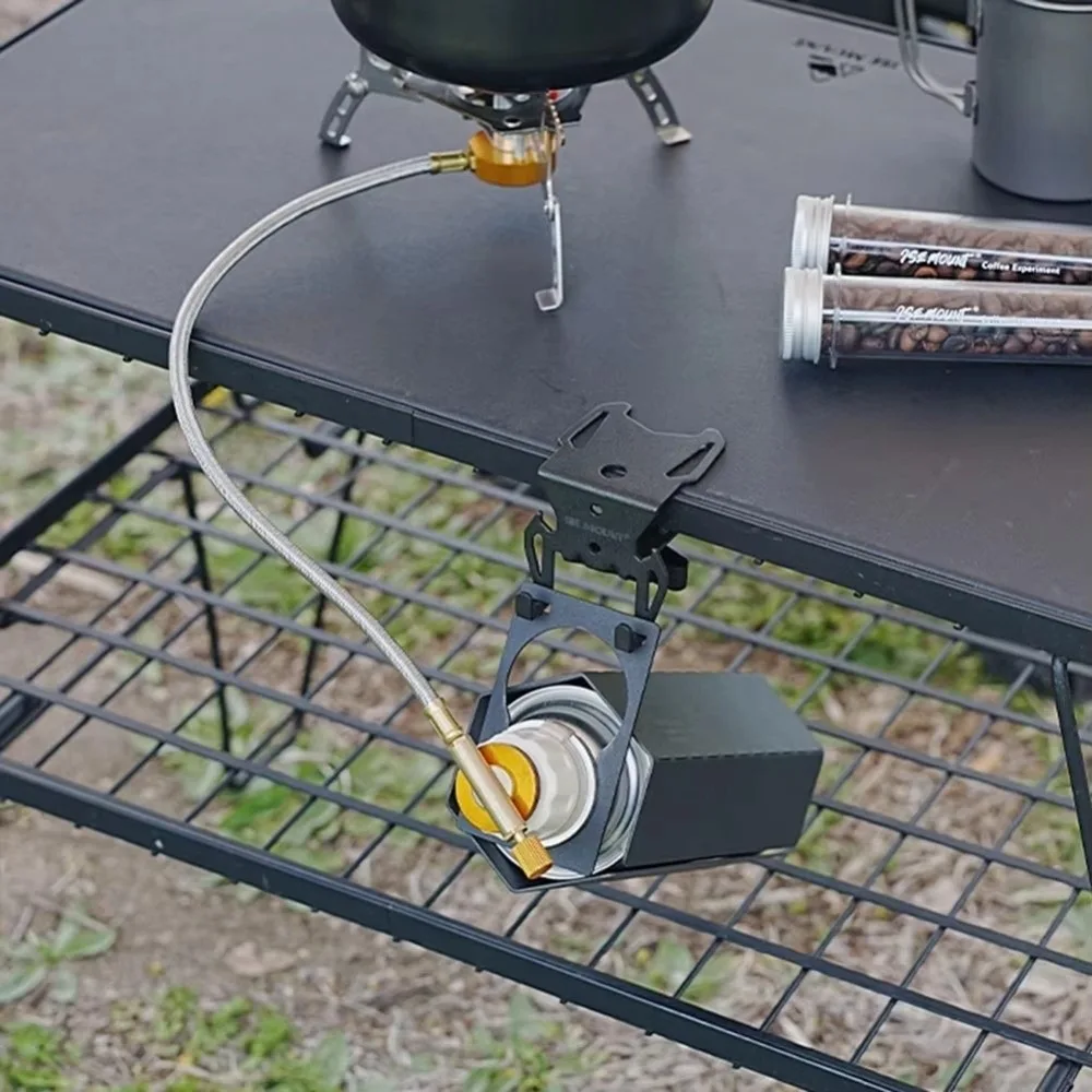 Gancho colgante para recipiente portátil para exteriores, soporte multiusos de hierro para recipiente de Gas, gancho para recipiente de Gas, accesorios para acampar - imagen 3