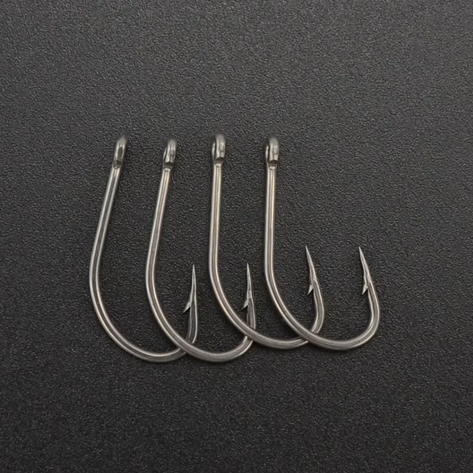 Hirisi 50 Uds. Anzuelos de púas de acero inoxidable con revestimiento para pesca de carpa 8017 - imagen 4