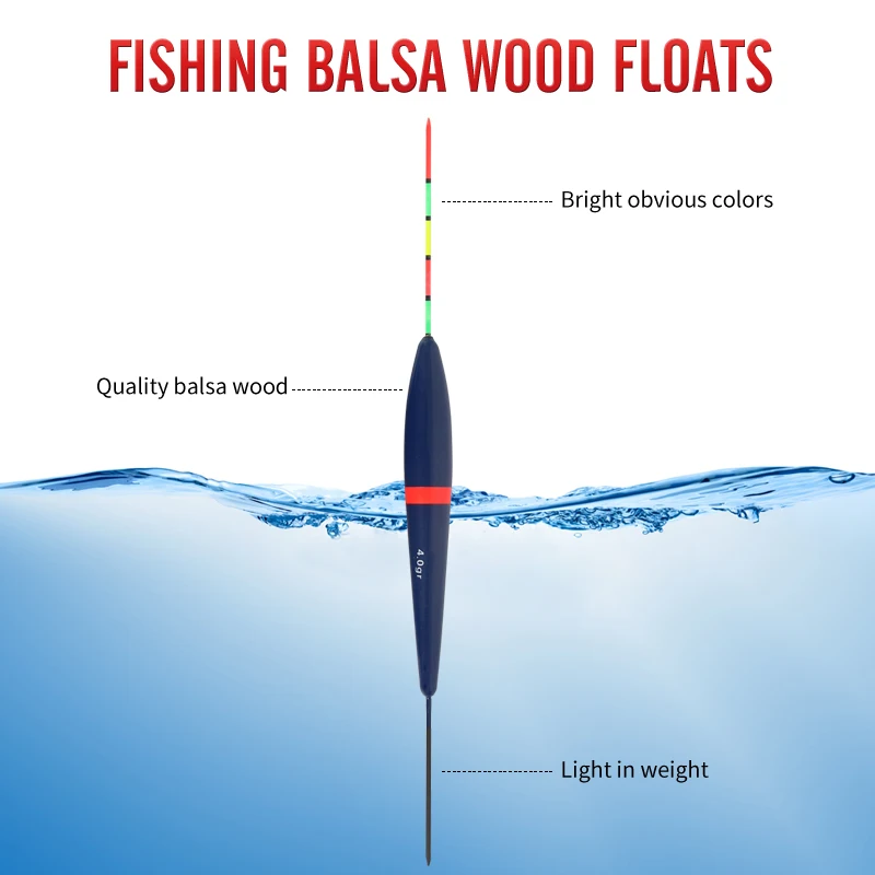 1 Juego de boya flotante de pesca Barr, palo de cola fluorescente de madera, aparejos de pesca de carpa, accesorios luminosos - imagen 4