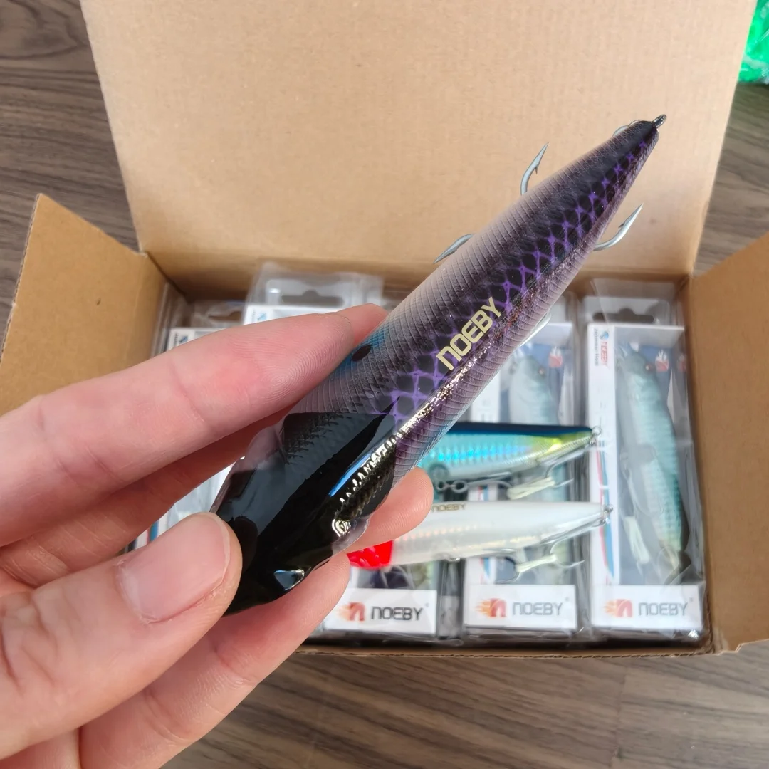 Noeby 3 uds 115mm 25,5g superficie de pesca señuelo tipo lápiz Topwater flotante Wobbler cebo duro para lubina Lucio peces de perca de agua salada - imagen 3