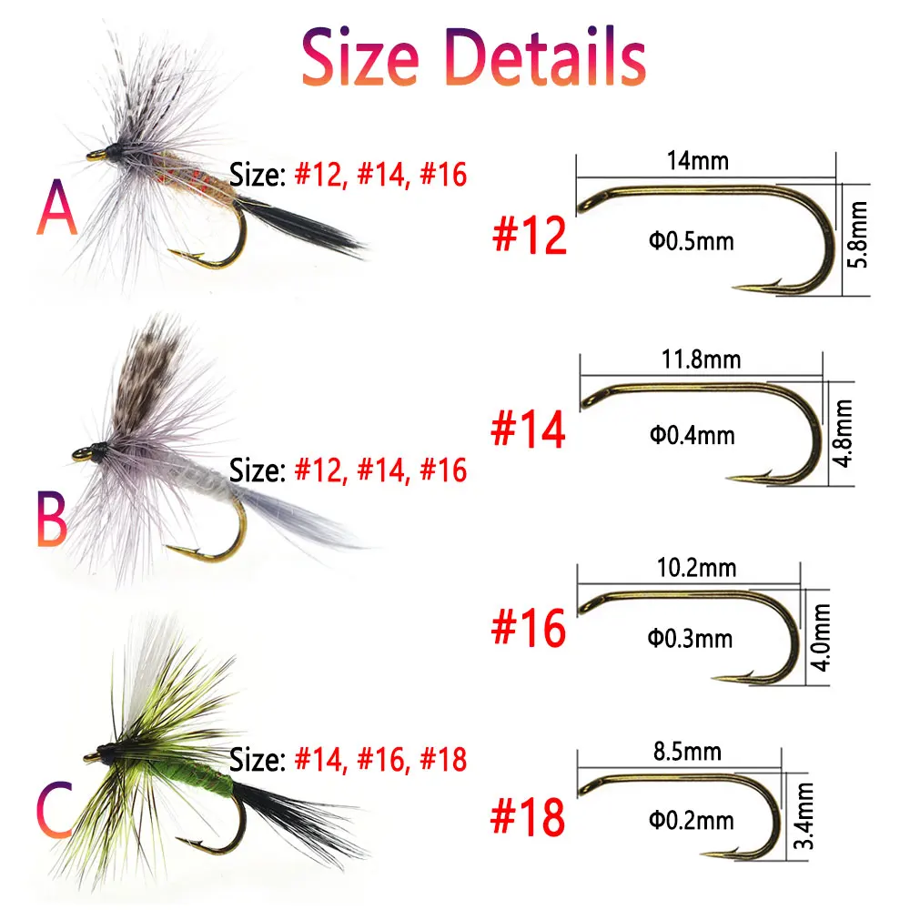 Bimoo-SEÑUELOS DE pesca de trucha, 8 unidades, #10 ~ #18 - imagen 5