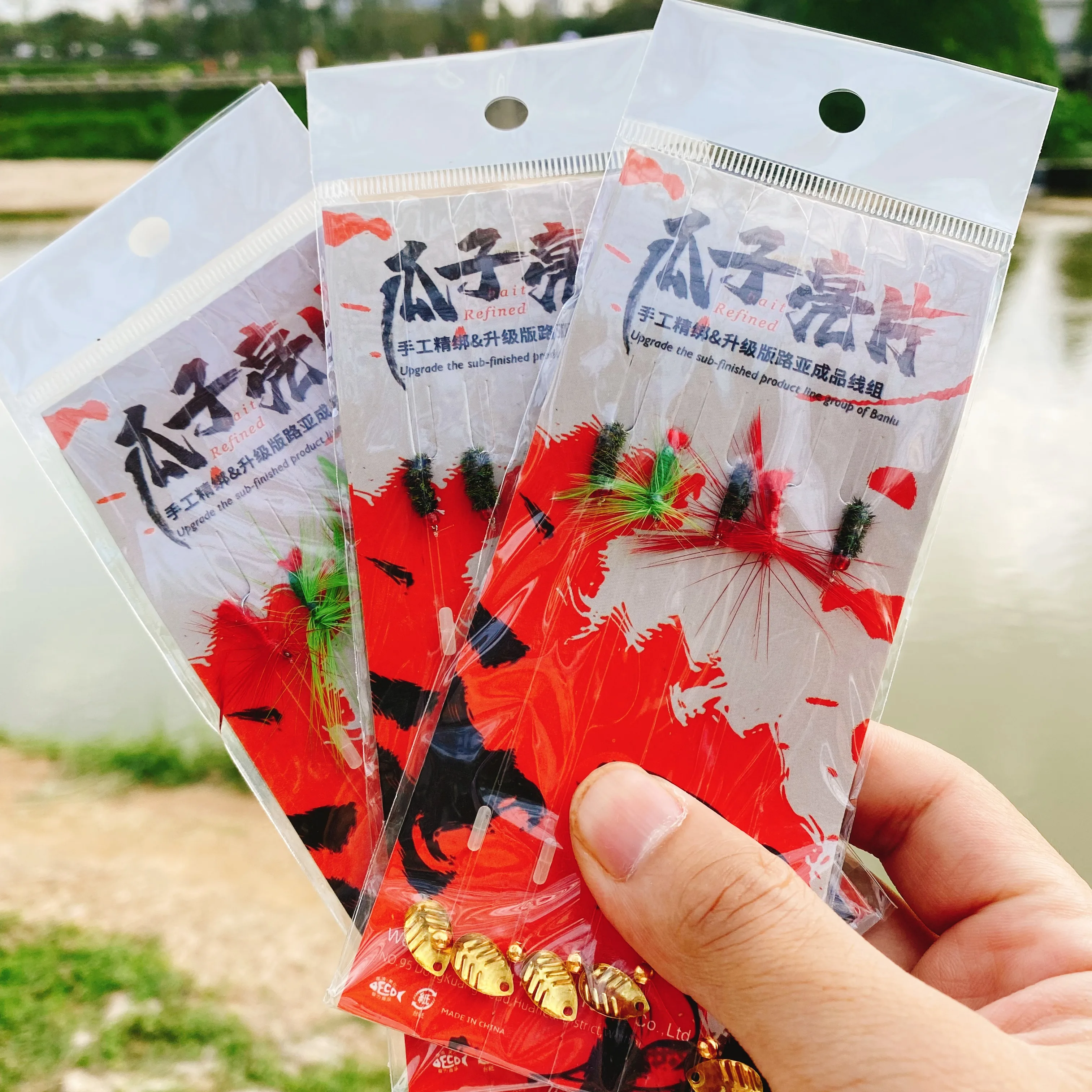 Juego de Señuelos de Pesca biomiméticos para insectos con veneno, anzuelos para moscas y mosquitos, cuchara de fundición para peces pequeños, señuelo de estreno mundial - imagen 3