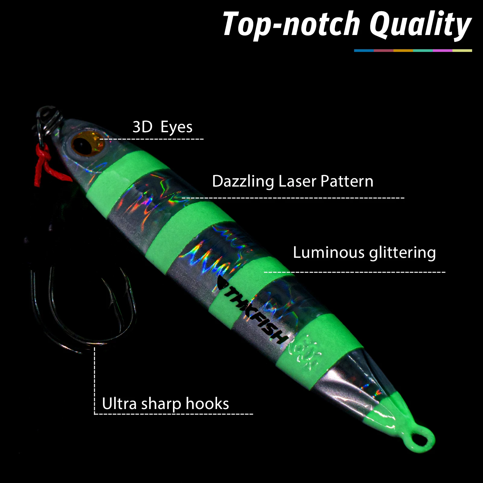 Cucharas de pesca THKFISH tipo lápiz hundimiento metálicas - imagen 4