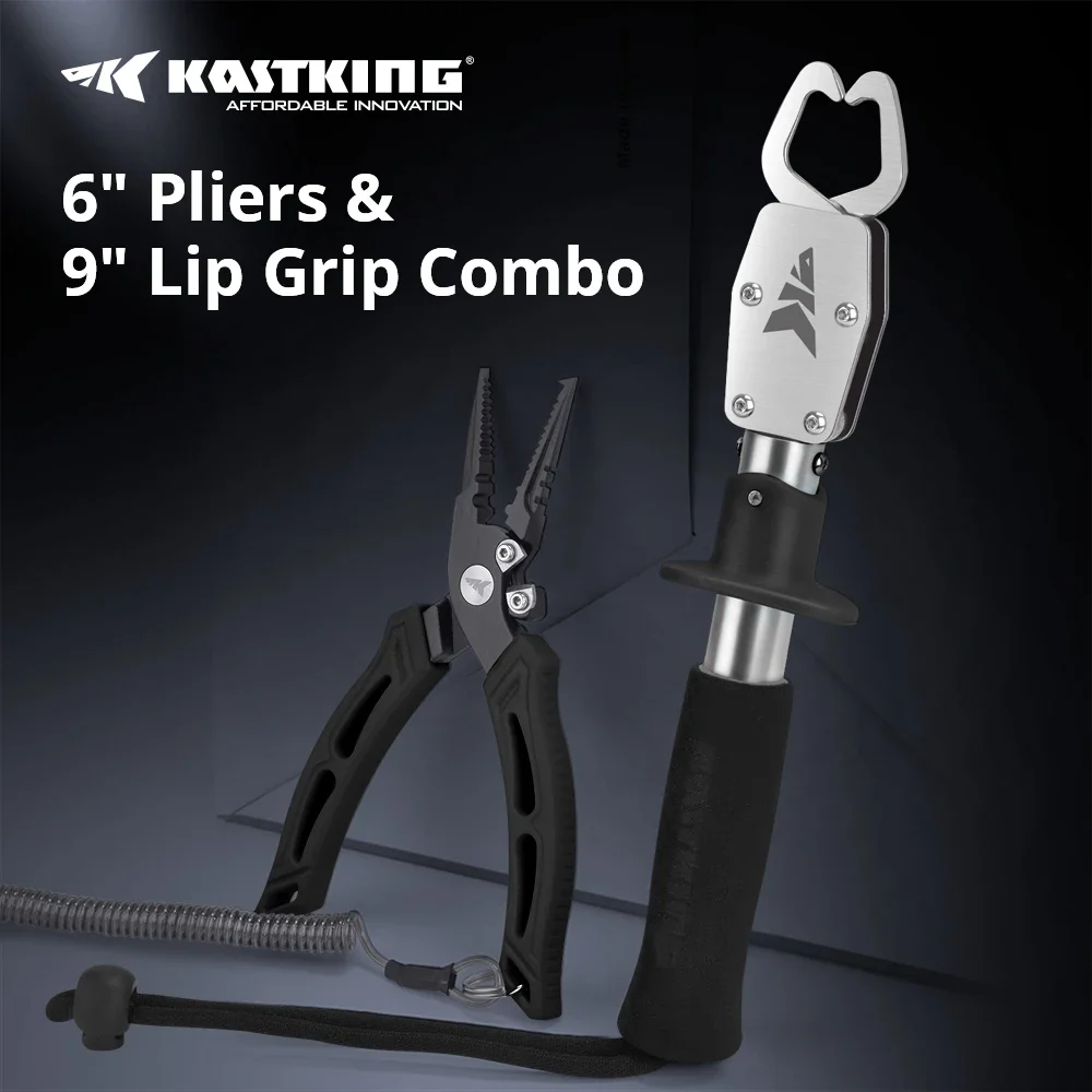 KastKing-empuñadura de labio de 9 ", herramienta de aterrizaje de peces de acero inoxidable resistente a la corrosión con mango de elastómero antideslizante, gatillo de fácil uso - imagen 3