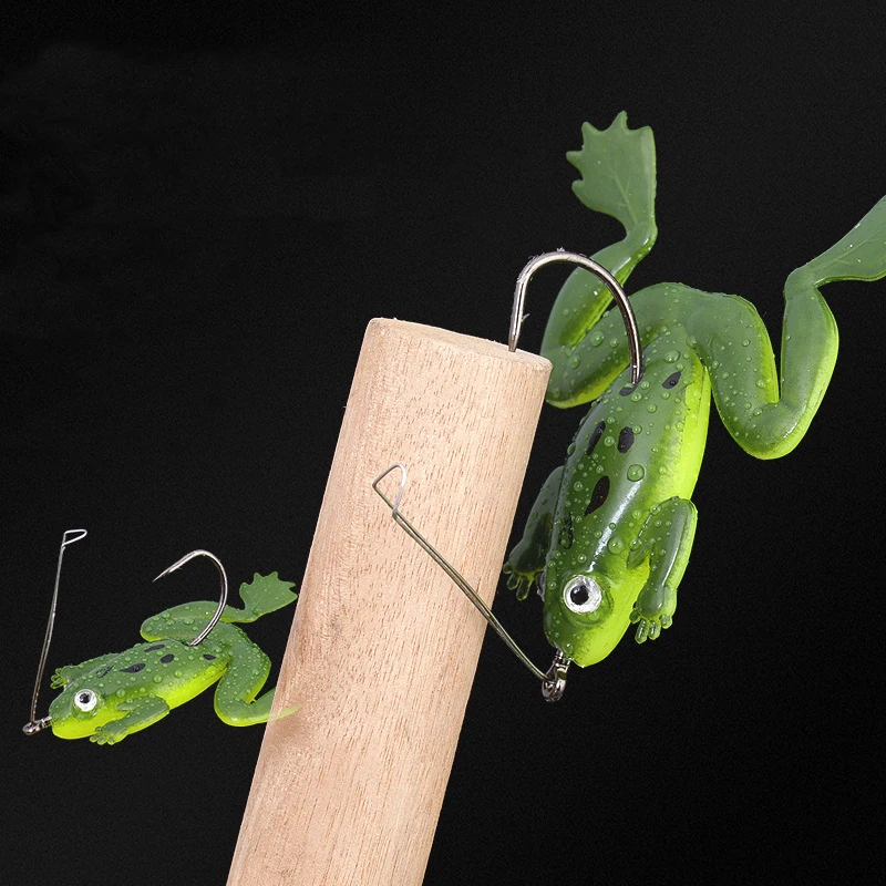 Señuelo de pesca de 5 piezas, 5g, 6cm, cebo Artificial realista, portátil, para lubina, rana de goma, señuelos blandos, Spinner que se hunde - imagen 2