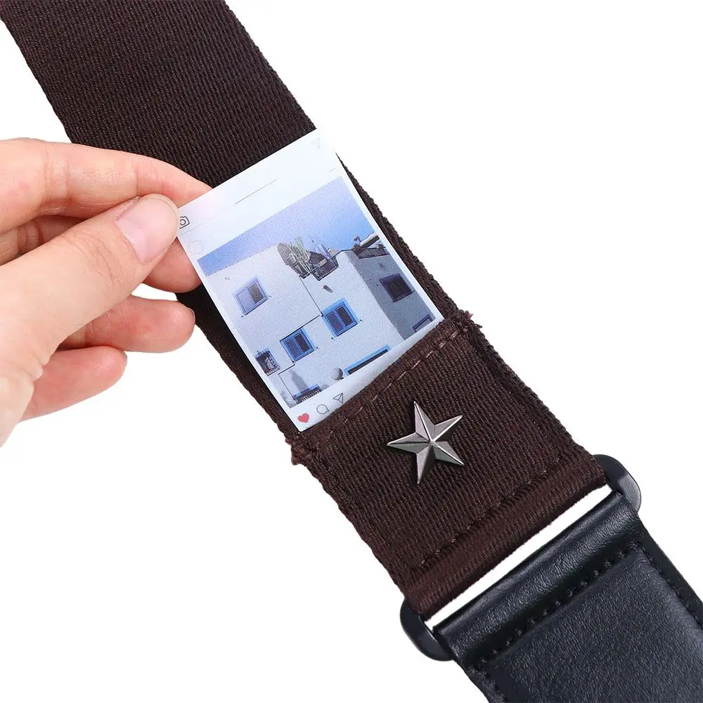 Pick Pocket-Guitarra acústica folclórica, Guitarra eléctrica, cinturones cruzados para bajo, cinturón de hombro para Guitarra, correa para Guitarra, extremos - imagen 5