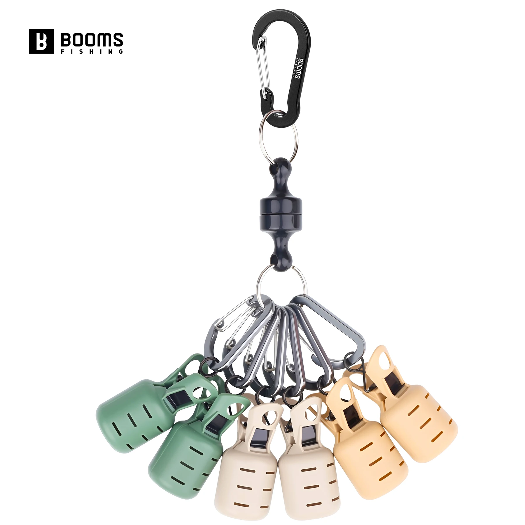 Booms Fishing HC1 Kit Protector de cebo de plantilla de calamar 5cm 6 uds anzuelos de pulpo mosquetón de funda de cebo con hebilla accesorios de herramientas de pesca