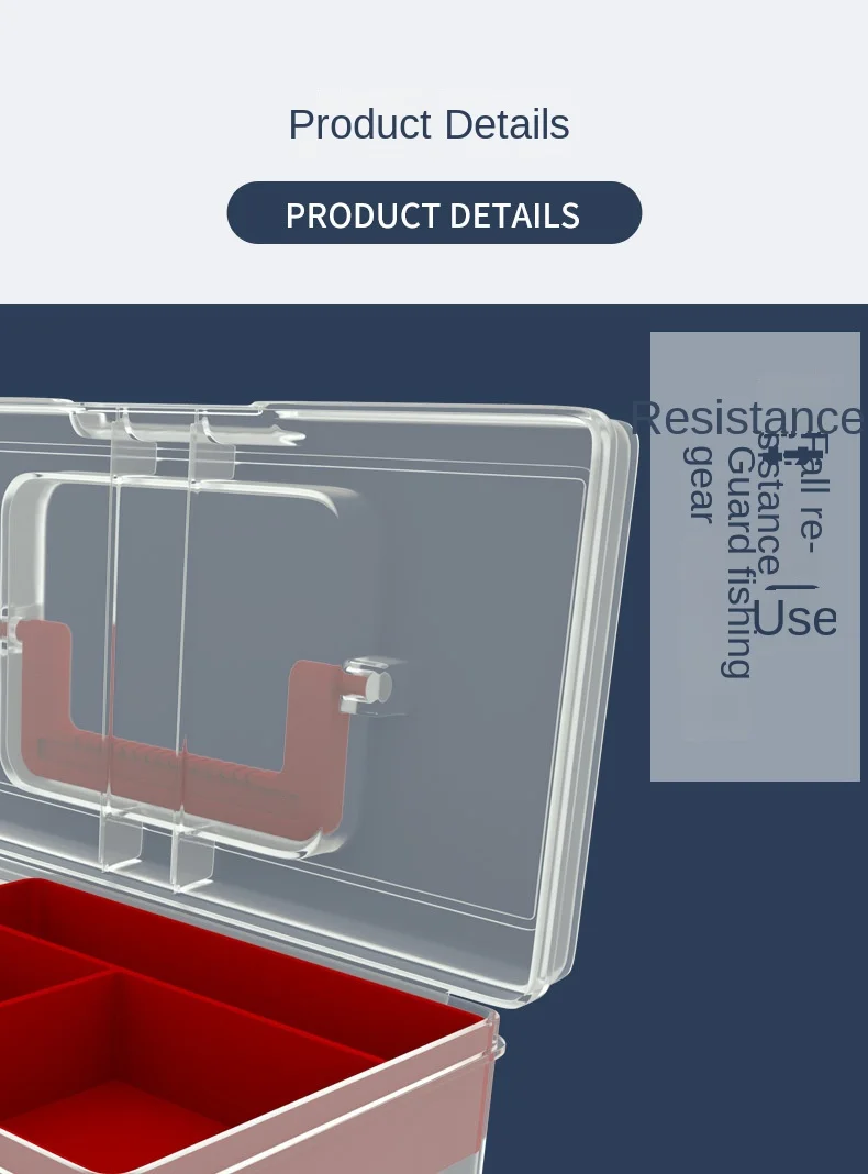 Una solución de almacenamiento clara y duradera con un interior rojo para organizar y proteger el equipo