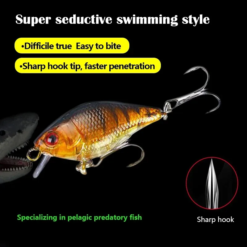 Señuelo VIB con Ojos 3D – Crankbait Hundimiento y Anzuelos Triples