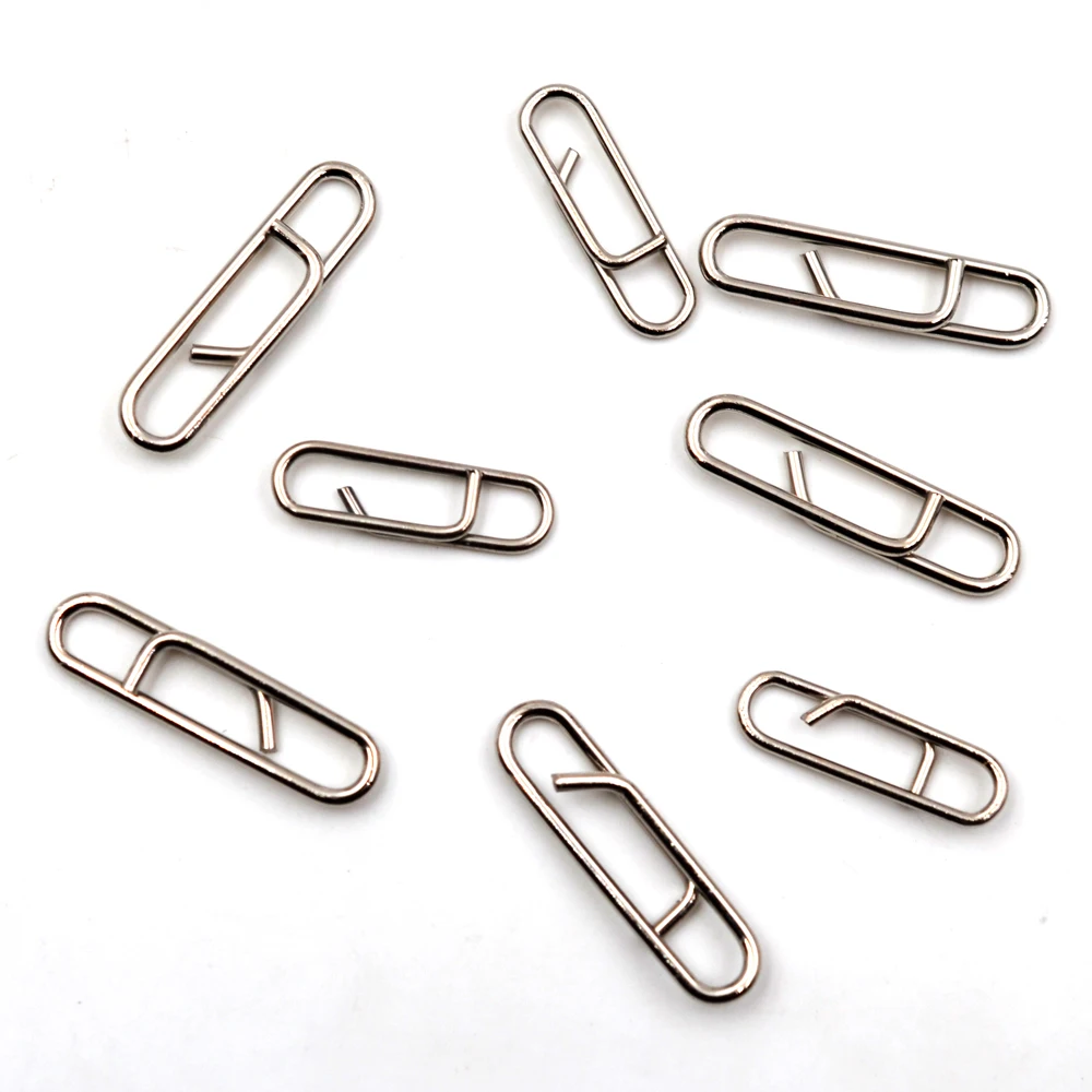 MNFT 50 Uds potente Clip de enlace rápido de acero inoxidable aparejos de pesca a presión Clips de eslabones de plomo de cambio rápido accesorios de enclavamiento - imagen 5