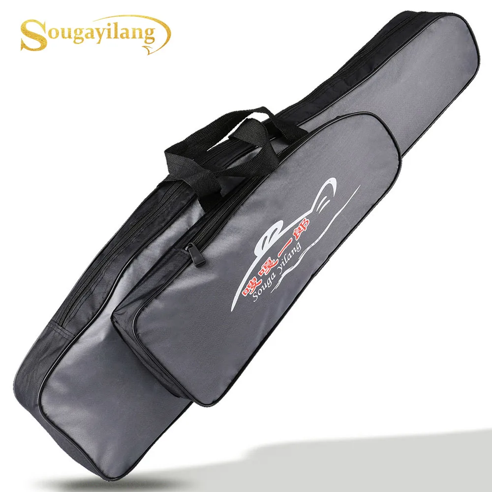 Bolsa de pesca Sougayilang, bolsa de caña de pescar portátil de una sola capa, Kit de herramientas de almacenamiento al aire libre para pesca