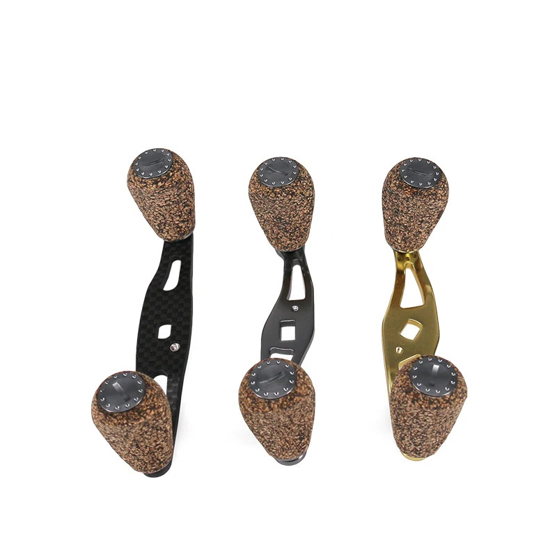 Carrete de pesca de fibra de carbono, mango basculante, perilla de madera de goma ligera para carrete de Baitcasting de marca D/S/A, bricolaje - imagen 5
