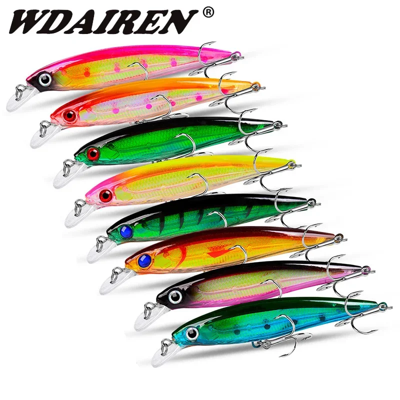 Señuelo de Pesca Minnow, 11cm, 13,5g, Crankbait, Wobblers flotantes, perca, cebo Artificial para Lucio, carpa, cebo de natación, Pesca, 1 ud. - imagen 2