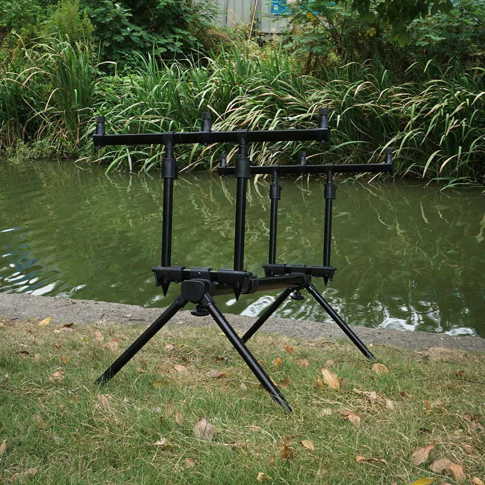 Hirisi-Juego de cápsulas para caña de pescar de carpa, para 3 cañas de pescar, palos bancarios, soporte para caña, accesorios de pesca 4095 - imagen 2