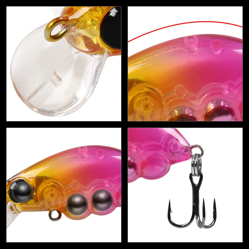 LETOYO 3,4g/40mm señuelo de pececillo que se hunde Mini señuelo de pesca de pececillo lento peso fijo bola de acero gran señuelo de trucha oscilante - imagen 4