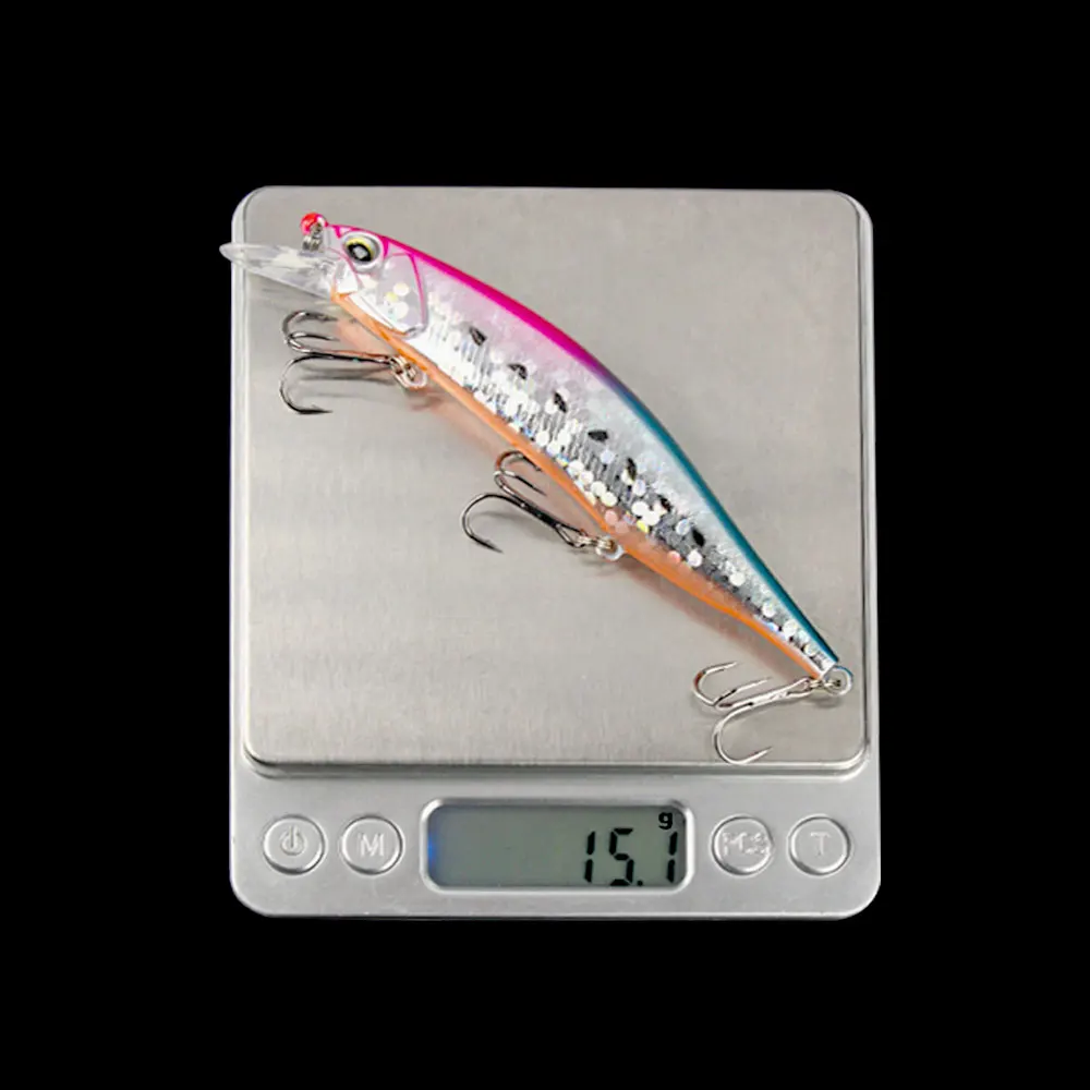 Señuelo de pesca Jerkbait Minnow, 12cm, 15g, cebo duro Artificial, ojos biónicos 3D, Wobblers, Crankbait, aparejos de pesca Trolling para lubina - imagen 4