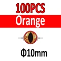 100pcs Orange 10mm