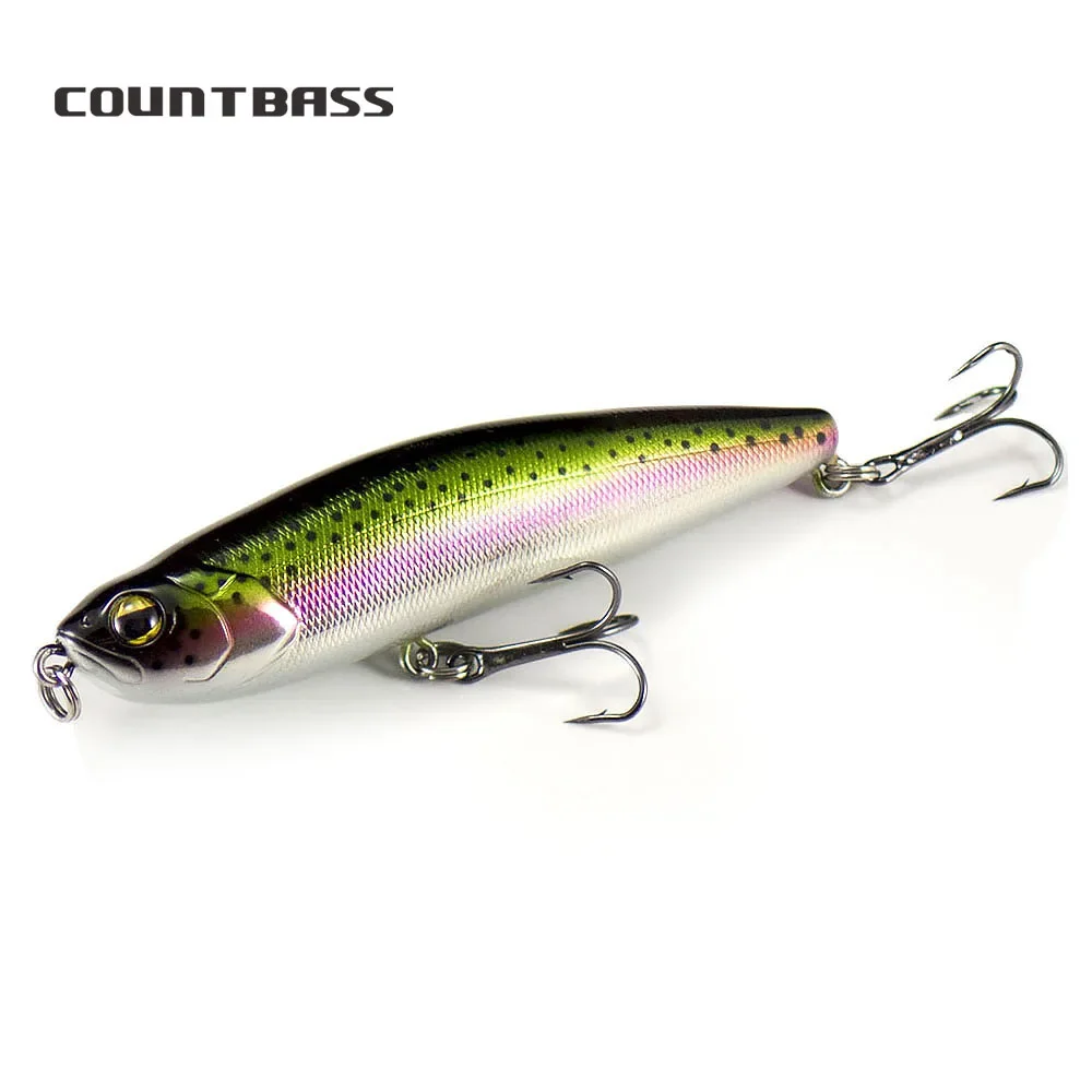 Countbass-baits duros flotantes, 100mm, 3-15/16 ", 19g, 43/64 oz, Señuelos de pesca de superficie, Wobblers Popper