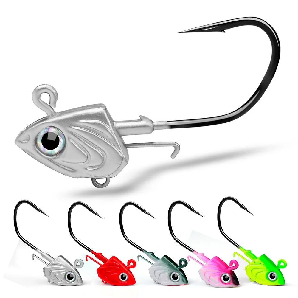 Jig Head cabeza de pez para lubina y lucio – Anzuelo para vinilos