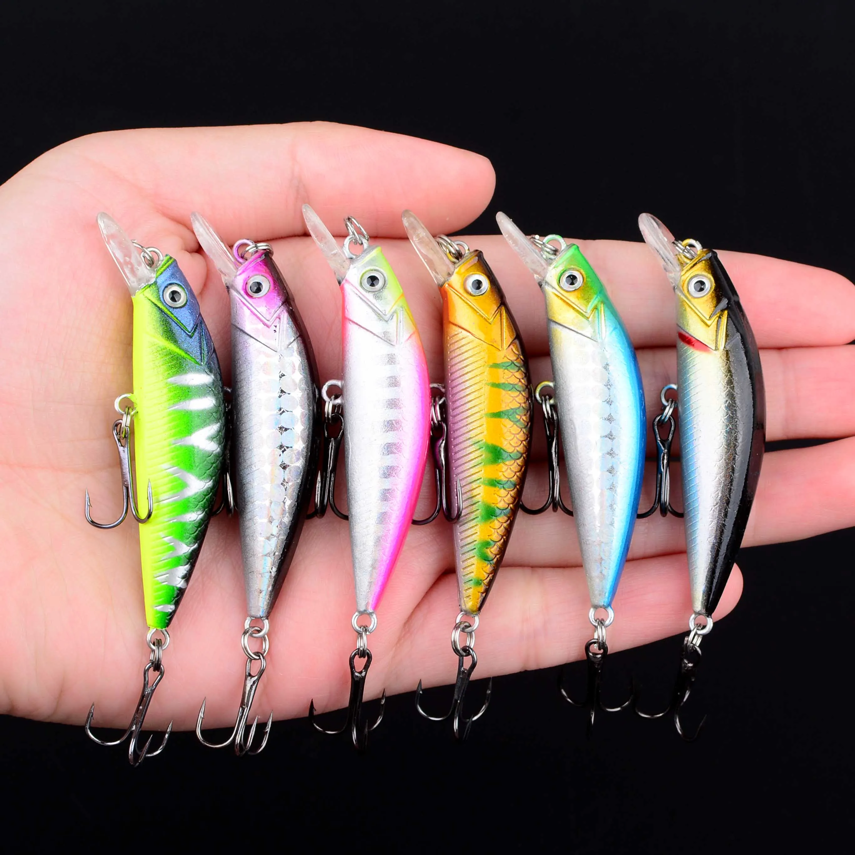 Wobbler Minnow para Trucha y Lucio – Ojos 3D | Cebo Artificial