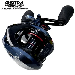 GHOTDA Carrete Baitcasting Freno Magnético – Alta Velocidad Pesca