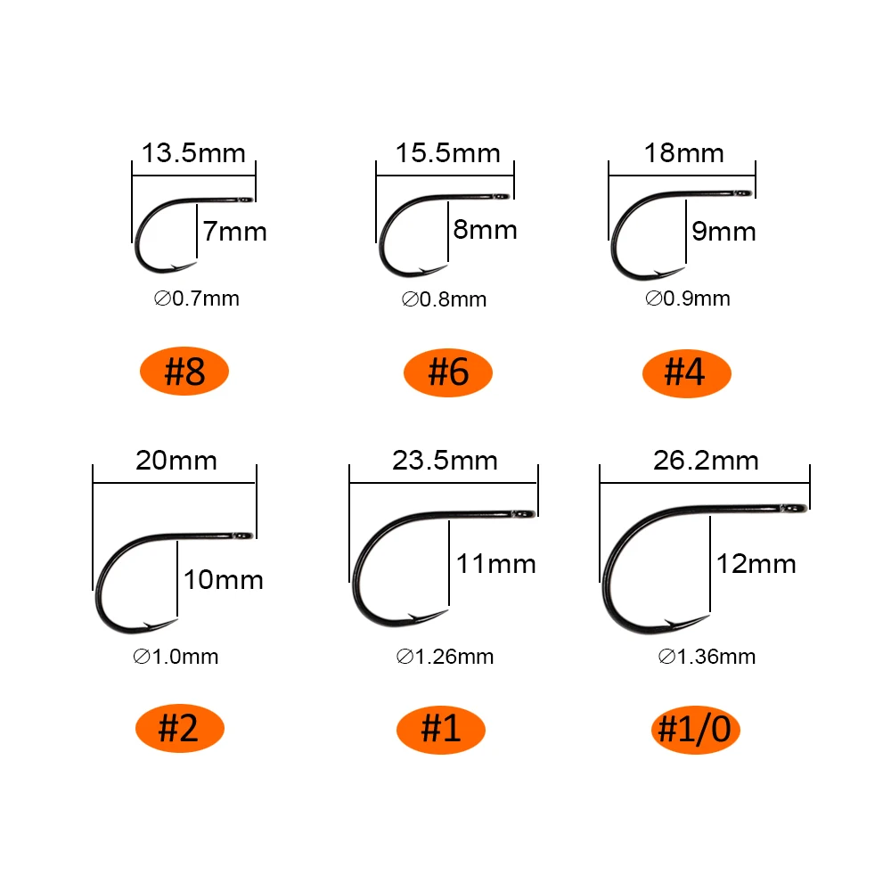 Wifreo-gancho cambiador de juego de 30 piezas, tubo de remolque, ganchos para moscas, mango corto, cambiador de juego grande, ganchos para atar moscas - imagen 4