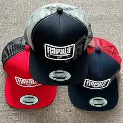 Gorras de pesca bordadas, protección solar, sombrero de pesca, visera con malla, gorra de béisbol de ala plana, sombrero de pescadores ajustable transpirable