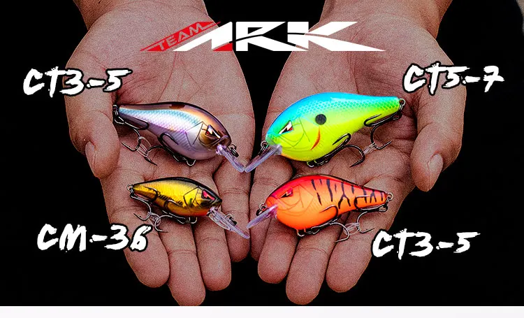 ARK nuevo CT57 placa de lengua cuadrada poco profunda hombre gordo, gancho personalizado Musta KVD, señuelo de tiro lejano cebo falso duro