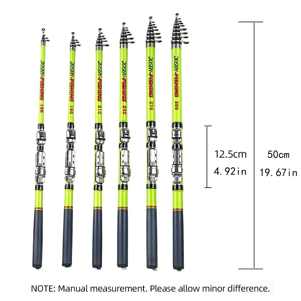Caña de pescar telescópica en roca, caña alimentadora de viaje para carpa de fibra de carbono, accesorios portátiles súper cortos para Pesca 1,5/1,8/2,1/2,4/2,7/3,0 - imagen 5