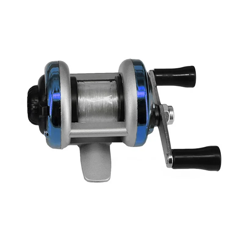 Mini rueda de pesca en hielo para invierno, brazo basculante doble, cuerpo principal de Metal con línea, fabricantes al por mayor, 2024 - imagen 2