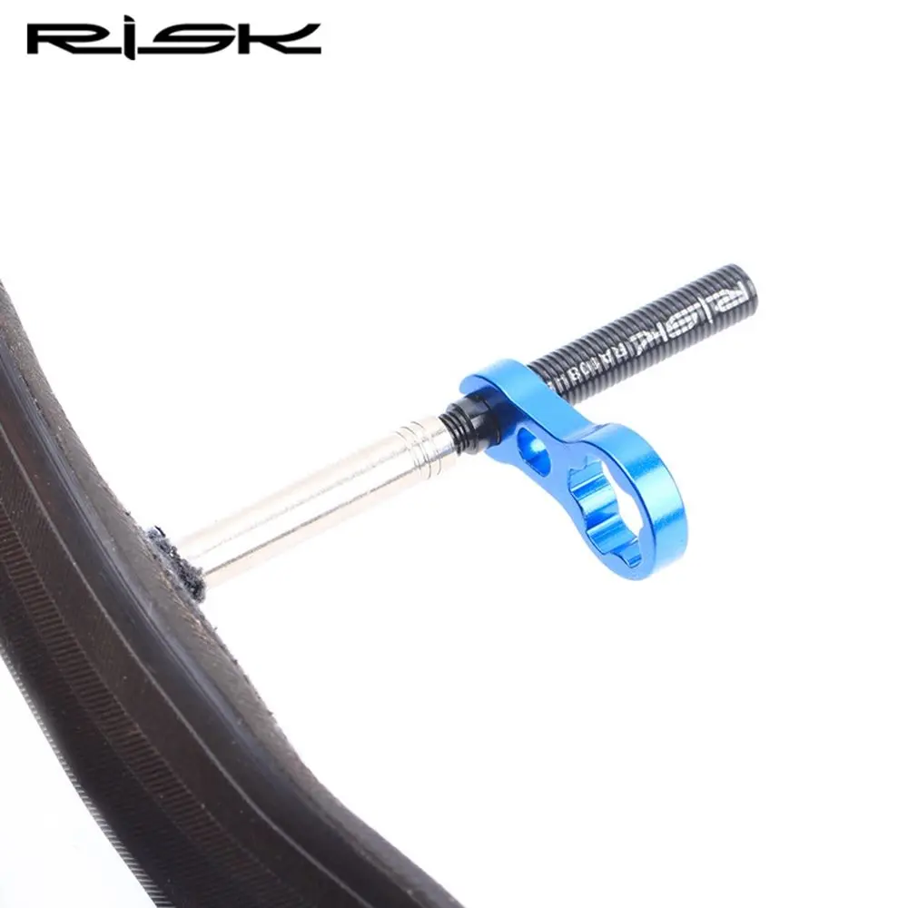 Accesorio extensor de válvula extraíble para bicicletas con tuerca