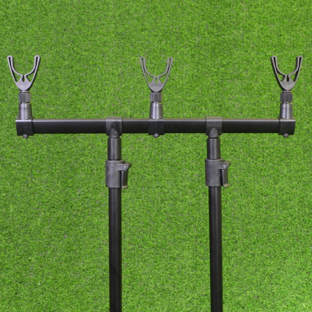 Hirisi 1 Uds. Barra de zumbido para pesca de carpa para 3 cañas de pescar soporte de caña de pescar de aluminio accesorios de pesca - imagen 2