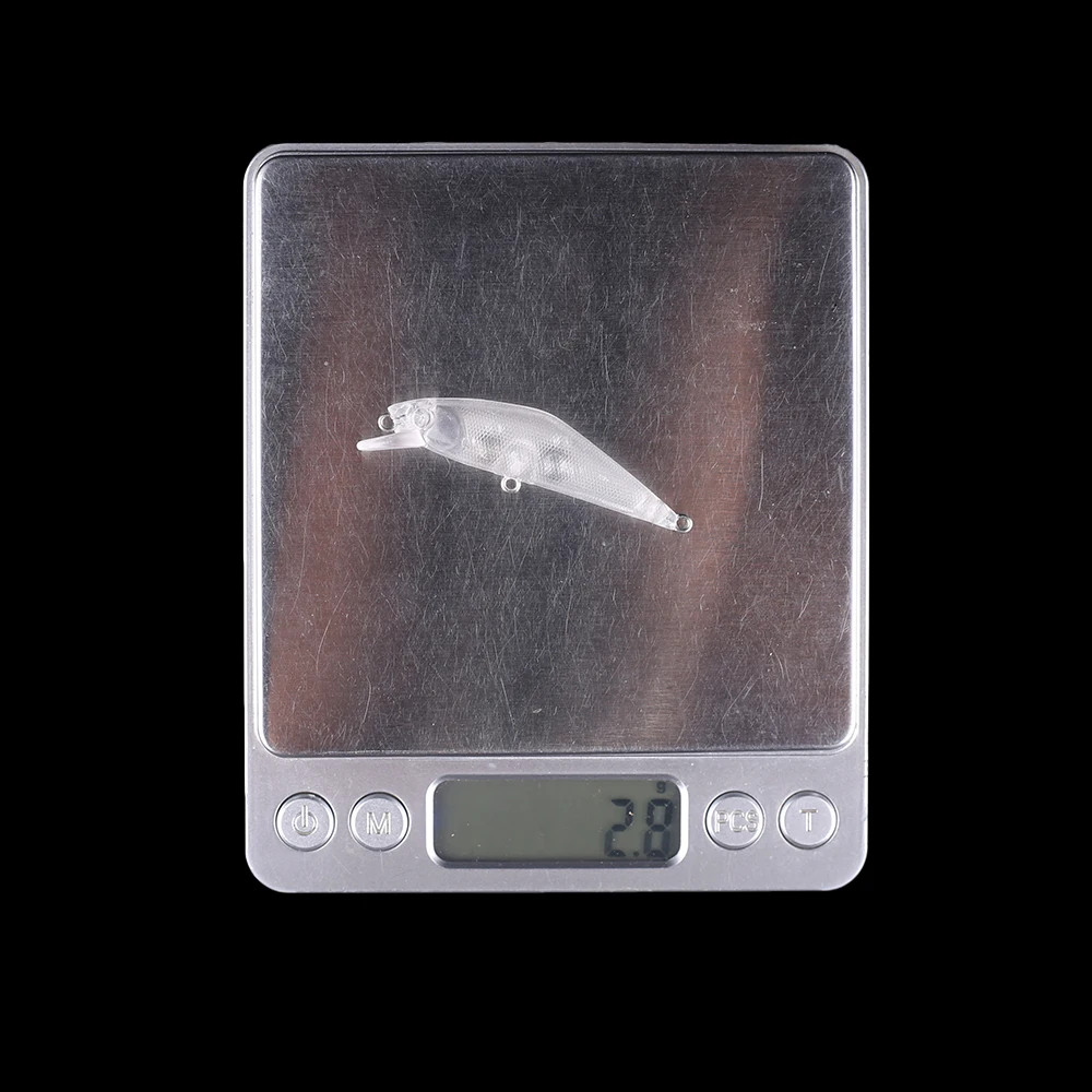 Hanlin-señuelo de pesca de plástico duro, cebo pequeño flotante, Crankbait, lubina poco profunda, pececillo sin pintar, 10/20 piezas, 5,5 CM, 3G - imagen 3