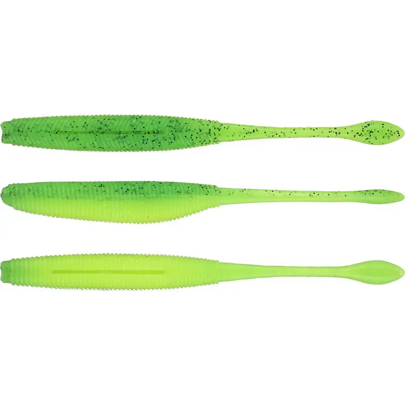 MUKUN 5 uds palo gusano Softbait señuelo de pesca cola recta salada 75mm 90mm 110mm natación perfecta plásticos sueño Shot suave - imagen 5