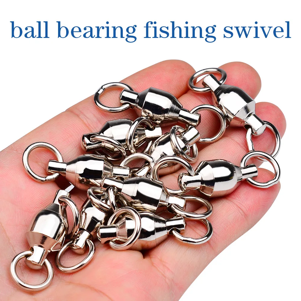 Hebilla de anillo giratorio de rodamiento soldado de doble cabeza, conector de objeto grande, acero inoxidable, anillo en forma de 8, accesorios de equipo de pesca, 10 piezas - imagen 5