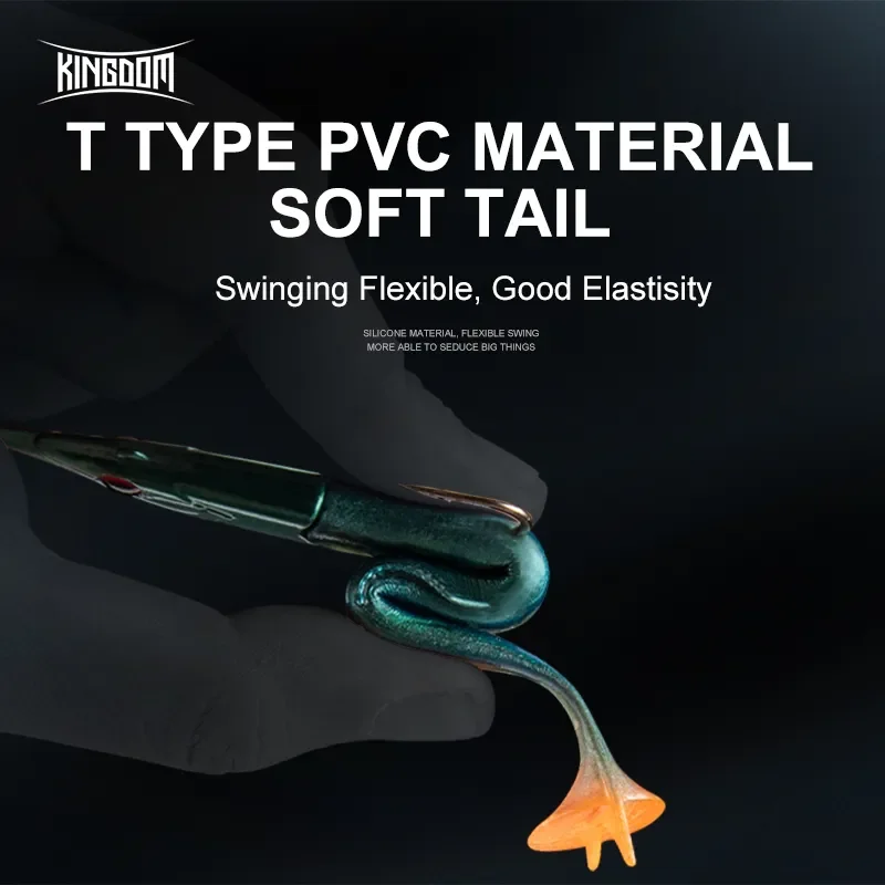 Kingdom Jig Head-señuelo de cola en T suave, señuelo de pesca de agua salada que se hunde, conjunto ligero y pesado para lubina, Lucio, Wobblers, Swimbait - imagen 4