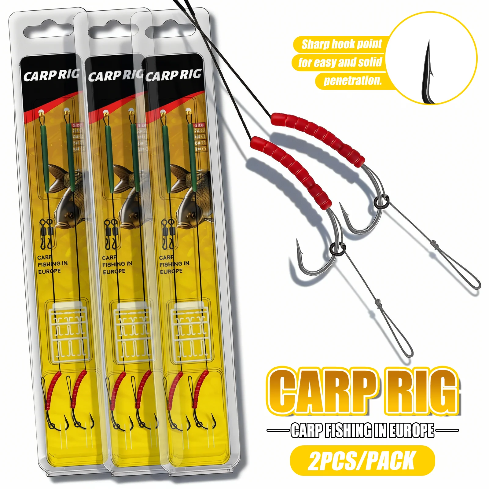 Aparejo Blowback carpa – Montaje con Bloodworm y esmerillones QC - imagen 2