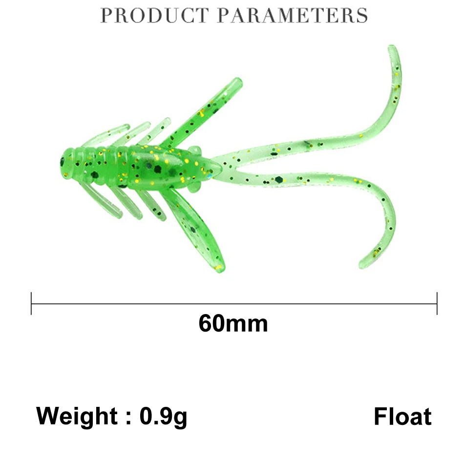 Señuelo flotante de alta gravedad, cebo blando multicolor, 6cm, 0,9g, 4 unidades por lote - imagen 2