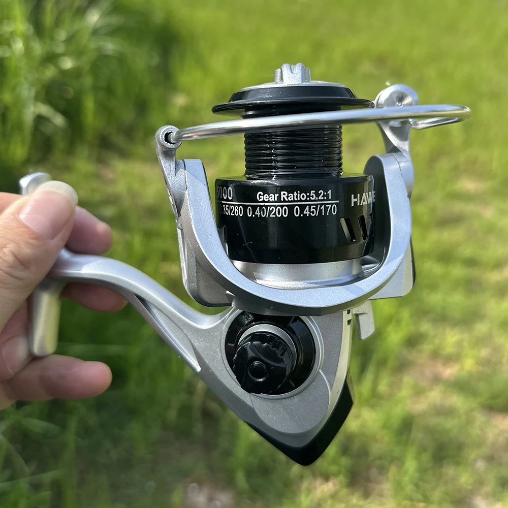 GHOTDA-carrete giratorio de pesca Jigging, accesorio de alta velocidad 5,2: 1, arrastre máximo de 10kg, mango plegable 2000-7000, carrete de pesca de agua dulce y Marina - imagen 5