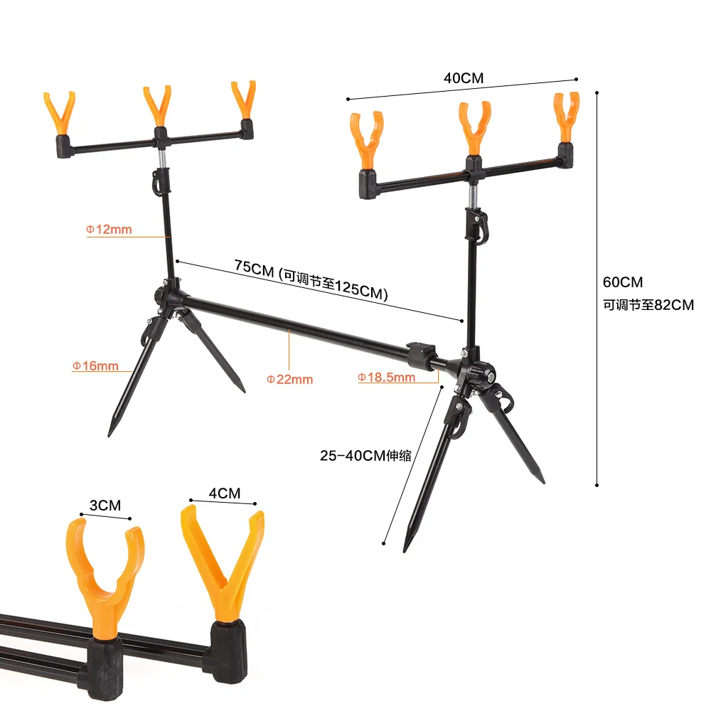 Soporte Telescópico Plegable para Cañas – 4 Patas, Alto Carbono - imagen 4