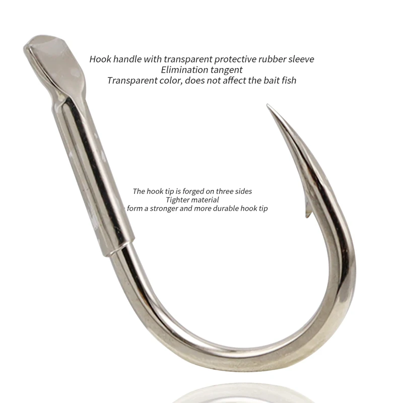 ZYZ-anzuelos de pesca reforzados, anzuelos grandes de acero de alto carbono, 7 tamaños, púas afiladas, carpa, esturión, 10 ~ 20 unids/lote por bolsa - imagen 5