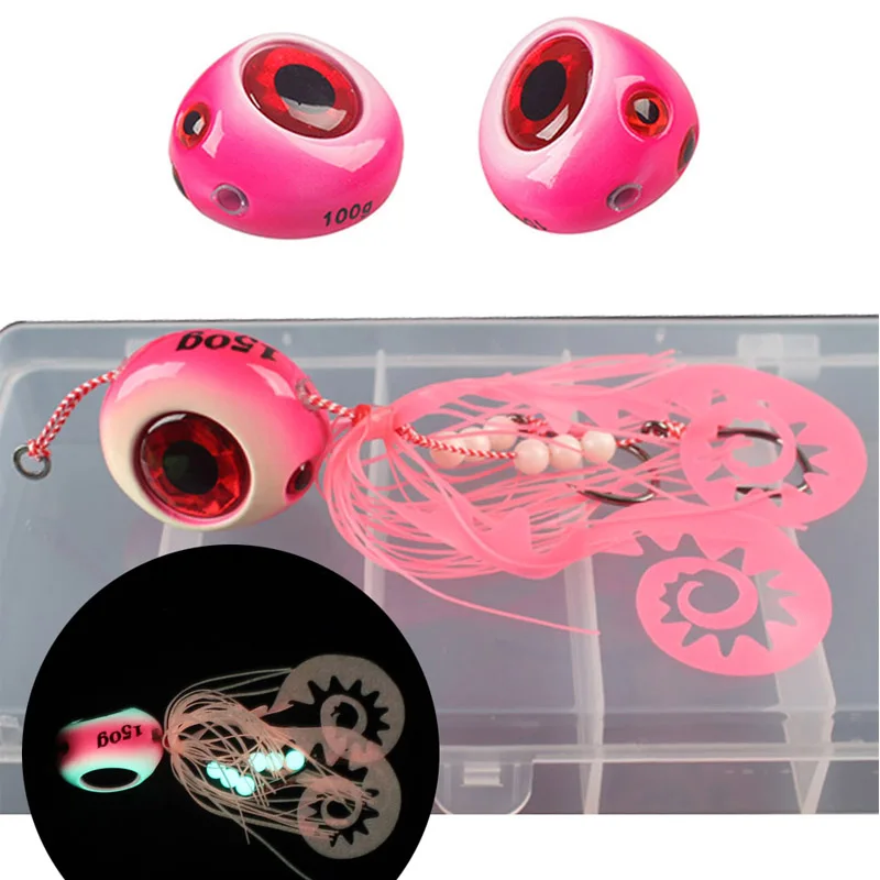 YBDean60g-300g Inchiku pesca DeepSea Metal plantilla de hundimiento rápido faldas de goma agua salada mar-bream señuelo de pesca Tai Kabura Jig Slider - imagen 4